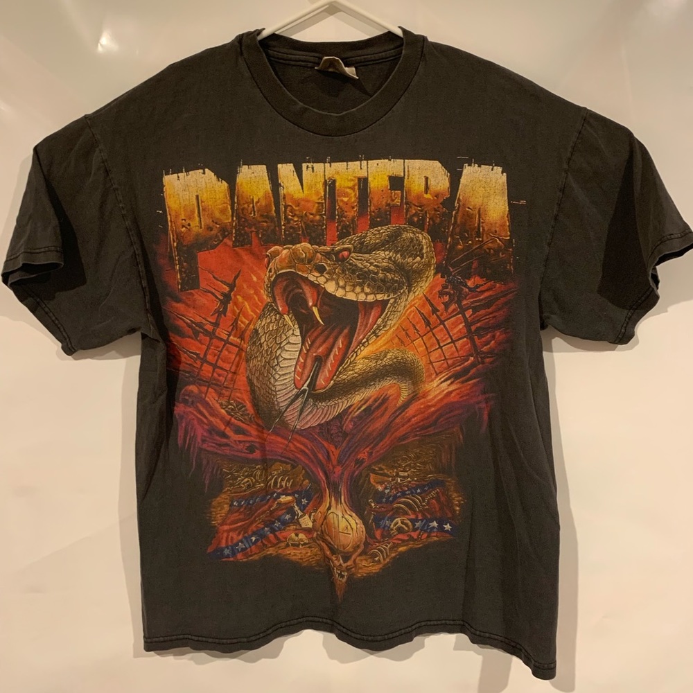 Vintage Pantera 1998 European tour t shirt snake